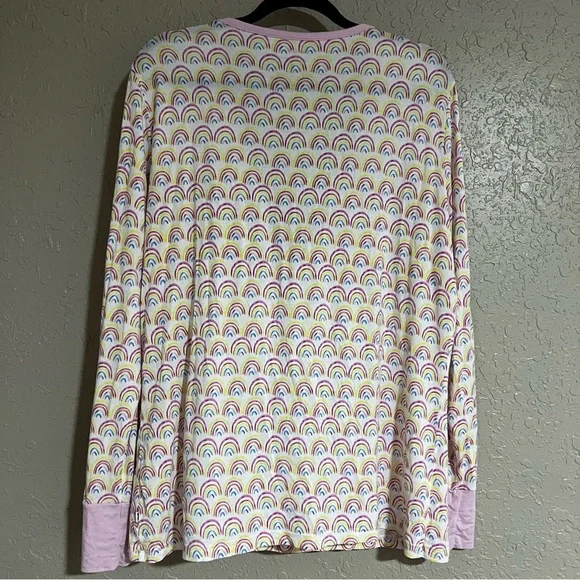 Little Sleepies Pastel Rainbows Womens Pajama Set Size XL - Picture 3 of 6